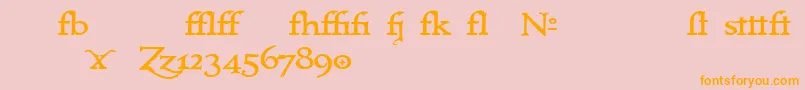 Immrtlt ffy Font – Orange Fonts on Pink Background