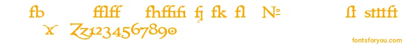 Immrtlt ffy Font – Orange Fonts on White Background