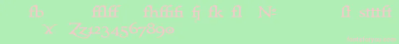 Immrtlt ffy Font – Pink Fonts on Green Background