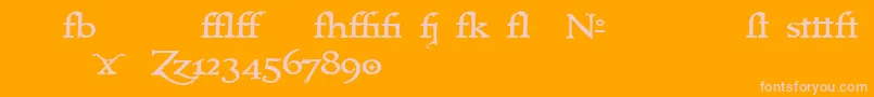 Immrtlt ffy Font – Pink Fonts on Orange Background