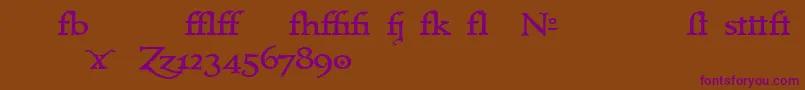 Immrtlt ffy Font – Purple Fonts on Brown Background