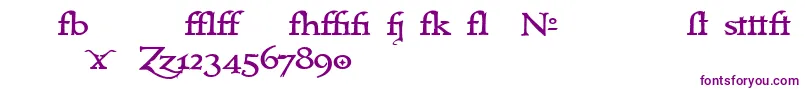 Immrtlt ffy Font – Purple Fonts on White Background