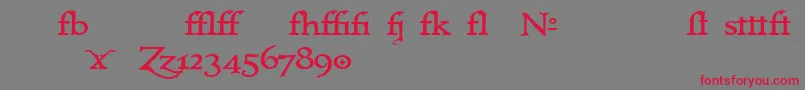 Immrtlt ffy Font – Red Fonts on Gray Background