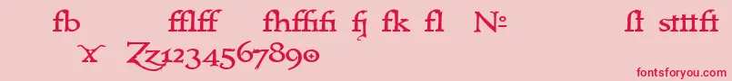 Immrtlt ffy Font – Red Fonts on Pink Background