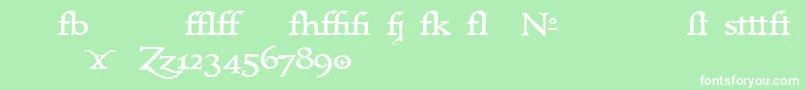 Immrtlt ffy Font – White Fonts on Green Background