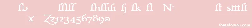 Fonte Immrtlt ffy – fontes brancas em um fundo rosa