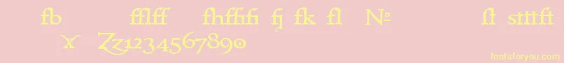 Immrtlt ffy Font – Yellow Fonts on Pink Background