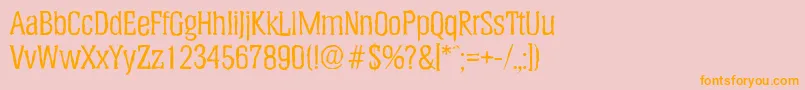 HeliumantiqueRegular Font – Orange Fonts on Pink Background