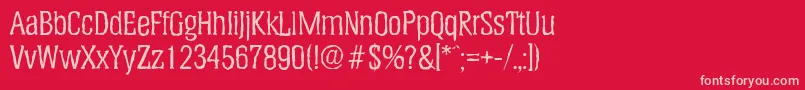 HeliumantiqueRegular Font – Pink Fonts on Red Background