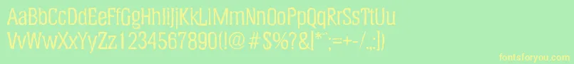 HeliumantiqueRegular Font – Yellow Fonts on Green Background