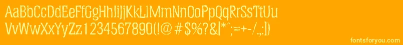 HeliumantiqueRegular Font – Yellow Fonts on Orange Background