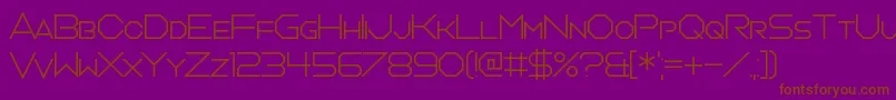OrchestraOfStrings Font – Brown Fonts on Purple Background