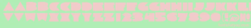 SortaDecoJl Font – Pink Fonts on Green Background