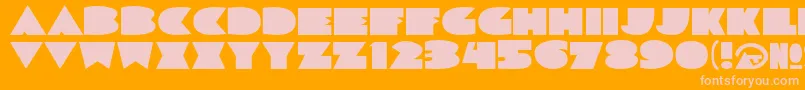 SortaDecoJl Font – Pink Fonts on Orange Background
