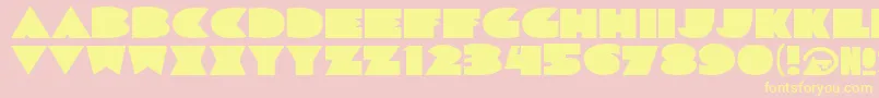 SortaDecoJl Font – Yellow Fonts on Pink Background