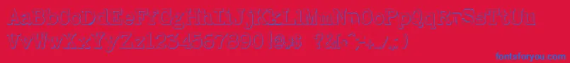 BaltimoretypewriterboldBeveled Font – Blue Fonts on Red Background