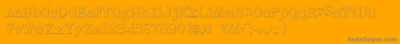 Шрифт BaltimoretypewriterboldBeveled – серые шрифты на оранжевом фоне