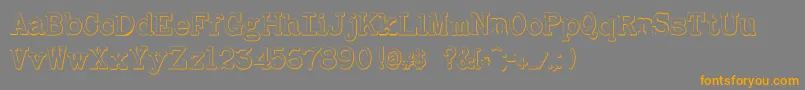 Шрифт BaltimoretypewriterboldBeveled – оранжевые шрифты на сером фоне