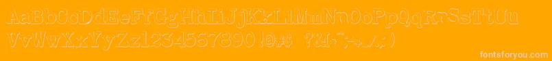 BaltimoretypewriterboldBeveled Font – Pink Fonts on Orange Background