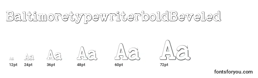 Размеры шрифта BaltimoretypewriterboldBeveled (75455)