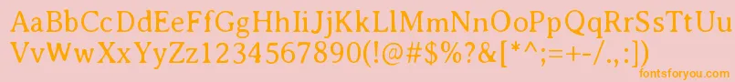 Шрифт AveriaserifLight – оранжевые шрифты на розовом фоне