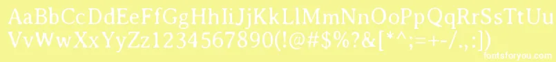 AveriaserifLight Font – White Fonts on Yellow Background