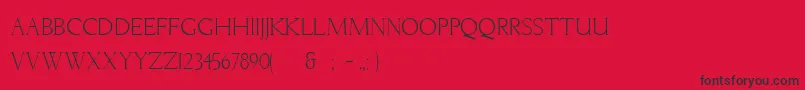 LichtnerRegular Font – Black Fonts on Red Background