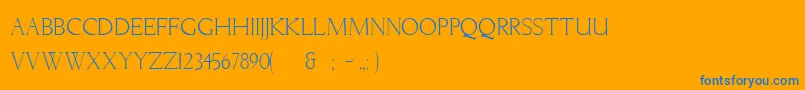 Police LichtnerRegular – polices bleues sur fond orange