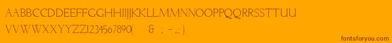 LichtnerRegular Font – Brown Fonts on Orange Background