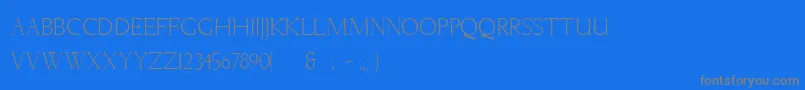LichtnerRegular Font – Gray Fonts on Blue Background