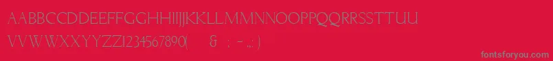 Police LichtnerRegular – polices grises sur fond rouge