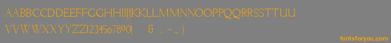 LichtnerRegular Font – Orange Fonts on Gray Background