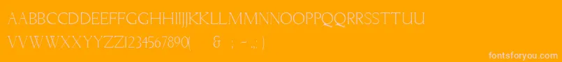 LichtnerRegular Font – Pink Fonts on Orange Background