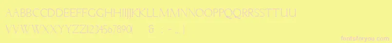 LichtnerRegular Font – Pink Fonts on Yellow Background
