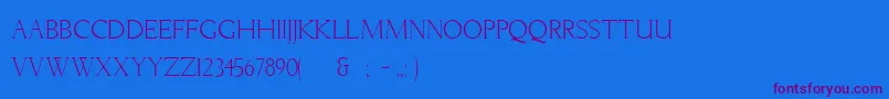 LichtnerRegular Font – Purple Fonts on Blue Background
