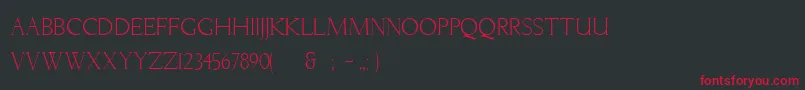 LichtnerRegular Font – Red Fonts on Black Background