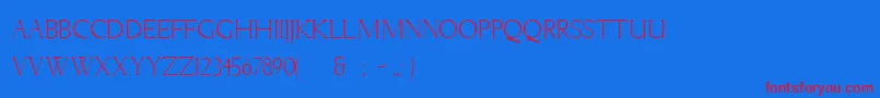 fuente LichtnerRegular – Fuentes Rojas Sobre Fondo Azul