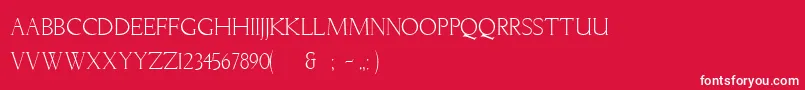 LichtnerRegular Font – White Fonts on Red Background