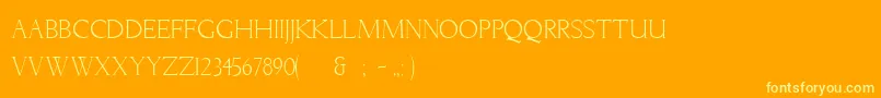 LichtnerRegular Font – Yellow Fonts on Orange Background