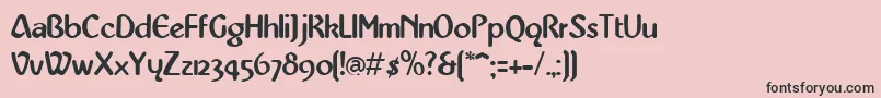 AbbatMedium Font – Black Fonts on Pink Background