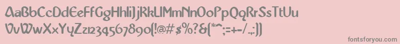 フォントAbbatMedium – ピンクの背景に灰色の文字