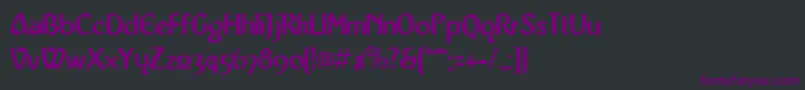 Czcionka AbbatMedium – fioletowe czcionki na czarnym tle