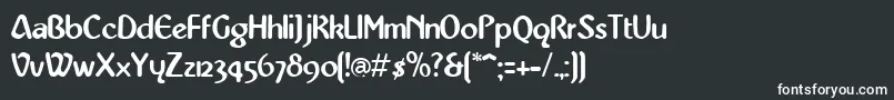 フォントAbbatMedium – 白い文字