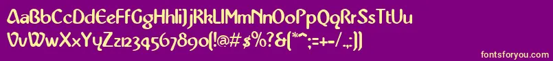 AbbatMedium Font – Yellow Fonts on Purple Background