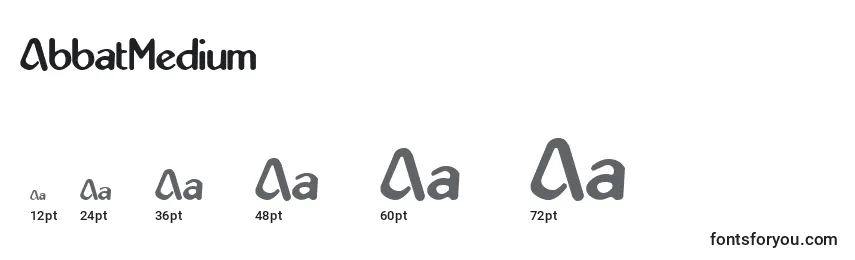 AbbatMedium Font Sizes