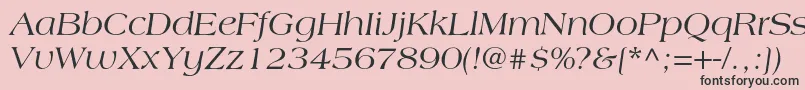 フォントLagunacItalic – ピンクの背景に黒い文字