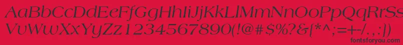 LagunacItalic Font – Black Fonts on Red Background