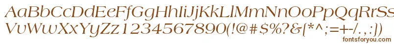 Czcionka LagunacItalic – brązowe czcionki