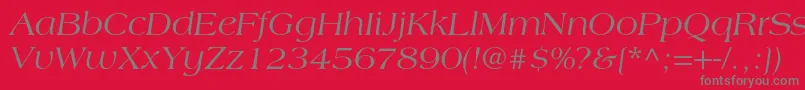 LagunacItalic-Schriftart – Graue Schriften auf rotem Hintergrund