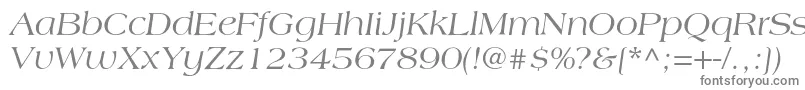 Czcionka LagunacItalic – szare czcionki